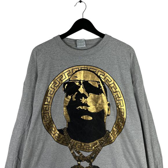 Nona-T The Notorious B.I.G. Gold Foil Long Sleeve Tee - Picture 2 of 7